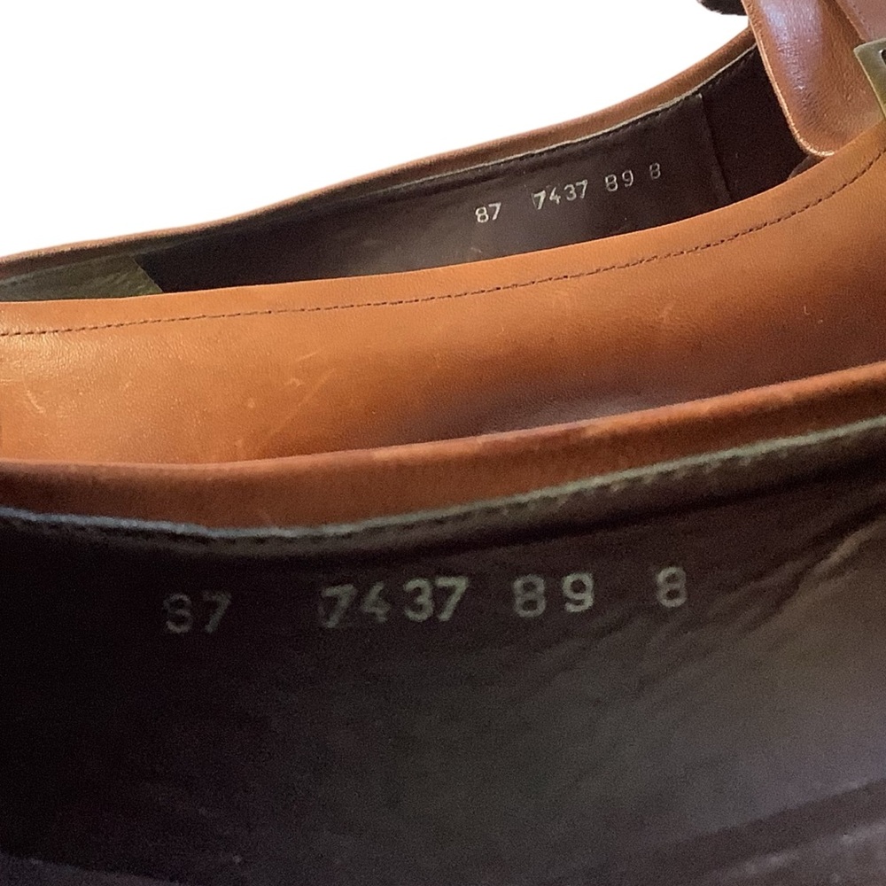 US 8 Cathy Jean Brazil Vintage Buckle Brown Leather Kitten Heels READ - Picture 16 of 16